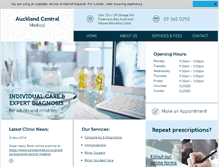 Tablet Screenshot of akcentralmedical.co.nz